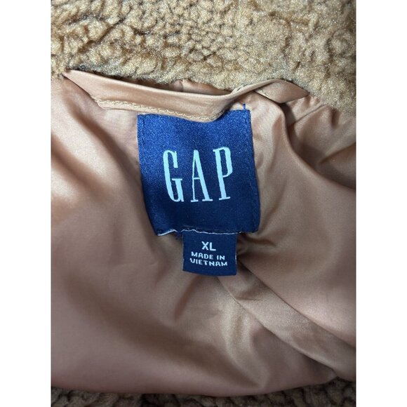 Gap XL Faux Fur Brown Teddy Coat - Picture 4 of 5